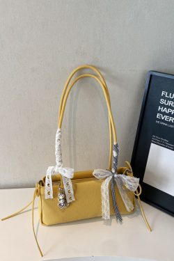 Versatile Minimalist Bow Shoulder Bag for Women - 2025 Summer High-End Commuting Underarm Tote