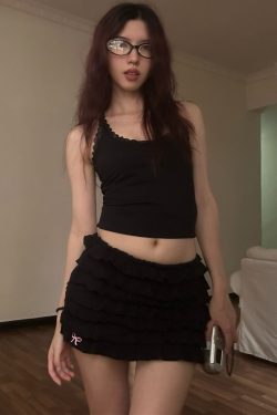 Vintage American Ballet Style Ruffled Puffed Cake Skirt Pants for Women - Cute Girl Aesthetic, Y2K Fashion, Retro Charm