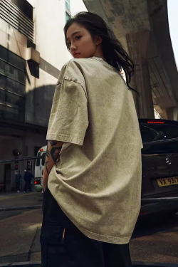 Vintage Distressed American Short Sleeve T-Shirt - Unisex Loose Fit, 90s Inspired Fashion, Retro Style, Casual Wear, 2025 Model