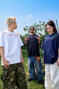 Vintage Embroidered Letter Short Sleeve T-Shirt for Men and Women, Heavyweight Streetwear, Y2K Hip Hop Style, Summer 2025 Fashion