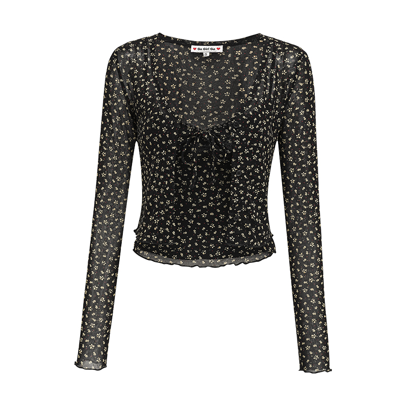 Vintage Floral V-Neck Camisole & Short Sleeve Cardigan Set - Women's Slim Fit, French Style, Perfect for Y2K & Retro Looks Vintage Floral V-Neck Camisole & Short Sleeve Cardigan Set - Women's Slim Fit, French Style, Perfect for Y2K & Retro Looks