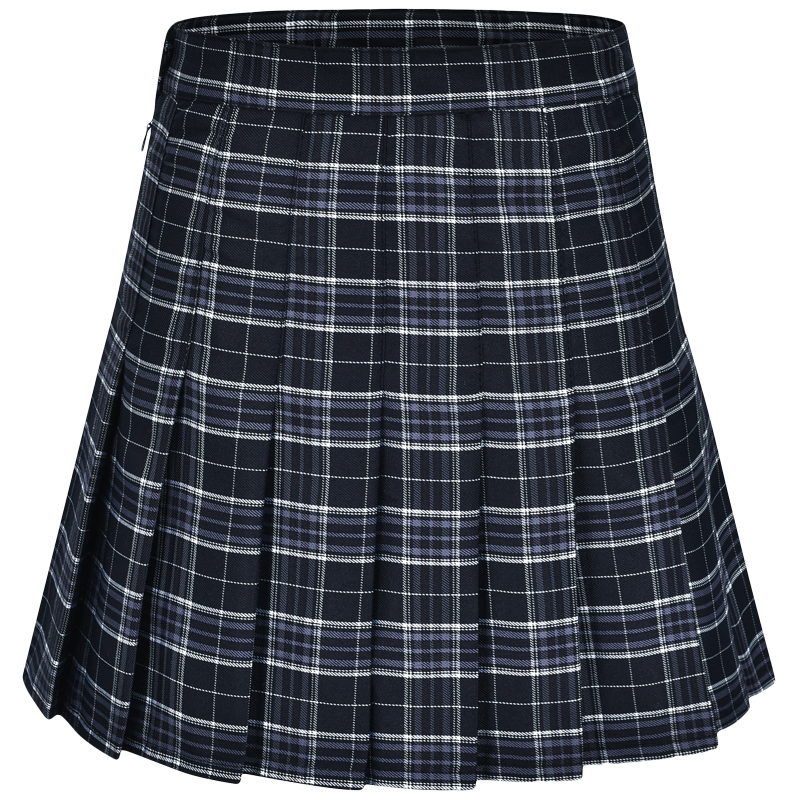 Vintage High Waist Side Tie Plaid Pleated Skirt for Women - Short 90s Inspired Skirt with Built-in Safety Pants Vintage High Waist Side Tie Plaid Pleated Skirt for Women - Short 90s Inspired Skirt with Built-in Safety Pants
