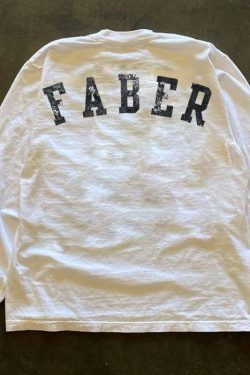 Vintage Hong Kong Style Heavyweight 280g Long Sleeve T-Shirt for Couples - Minimalist Loose Fit Fashion Top