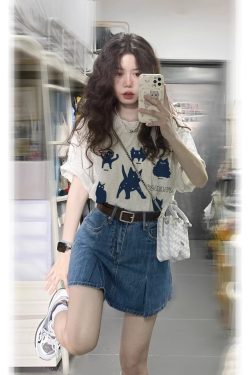 Vintage-Inspired Pure Cotton Loose Fit Short Sleeve T-Shirt for Men and Women, Plus Size, Niche Half-Sleeve Trendy Top