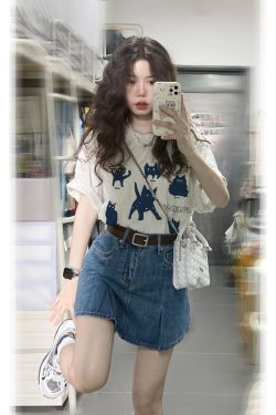 Vintage-Inspired Pure Cotton Loose Fit Short Sleeve T-Shirt for Men and Women, Plus Size, Niche Half-Sleeve Trendy Top