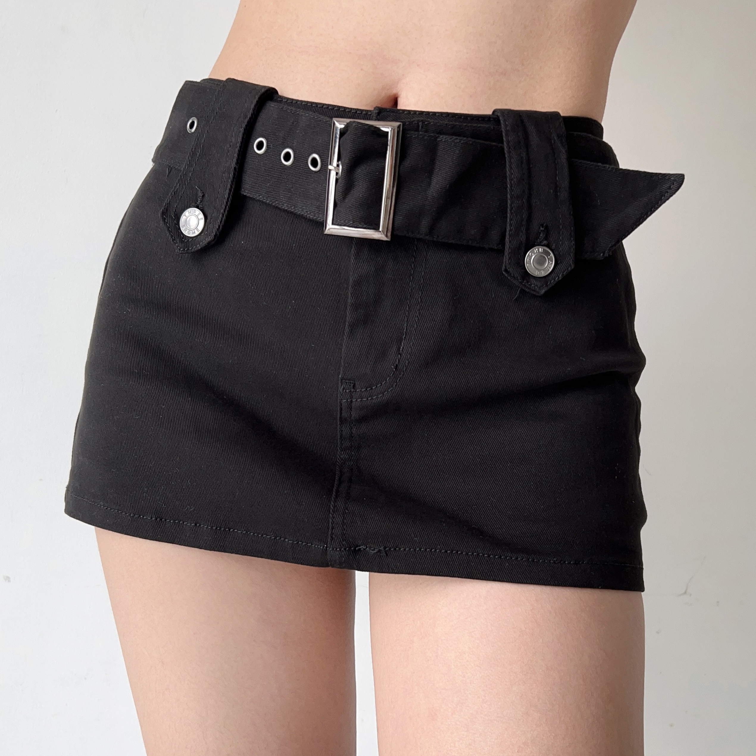 Vintage-Inspired Wide Waist Belt Denim Mini Skirt for Women - Anti-Exposure Bodycon Style, Sexy 90s Fashion Half Skirt Vintage-Inspired Wide Waist Belt Denim Mini Skirt for Women - Anti-Exposure Bodycon Style, Sexy 90s Fashion Half Skirt
