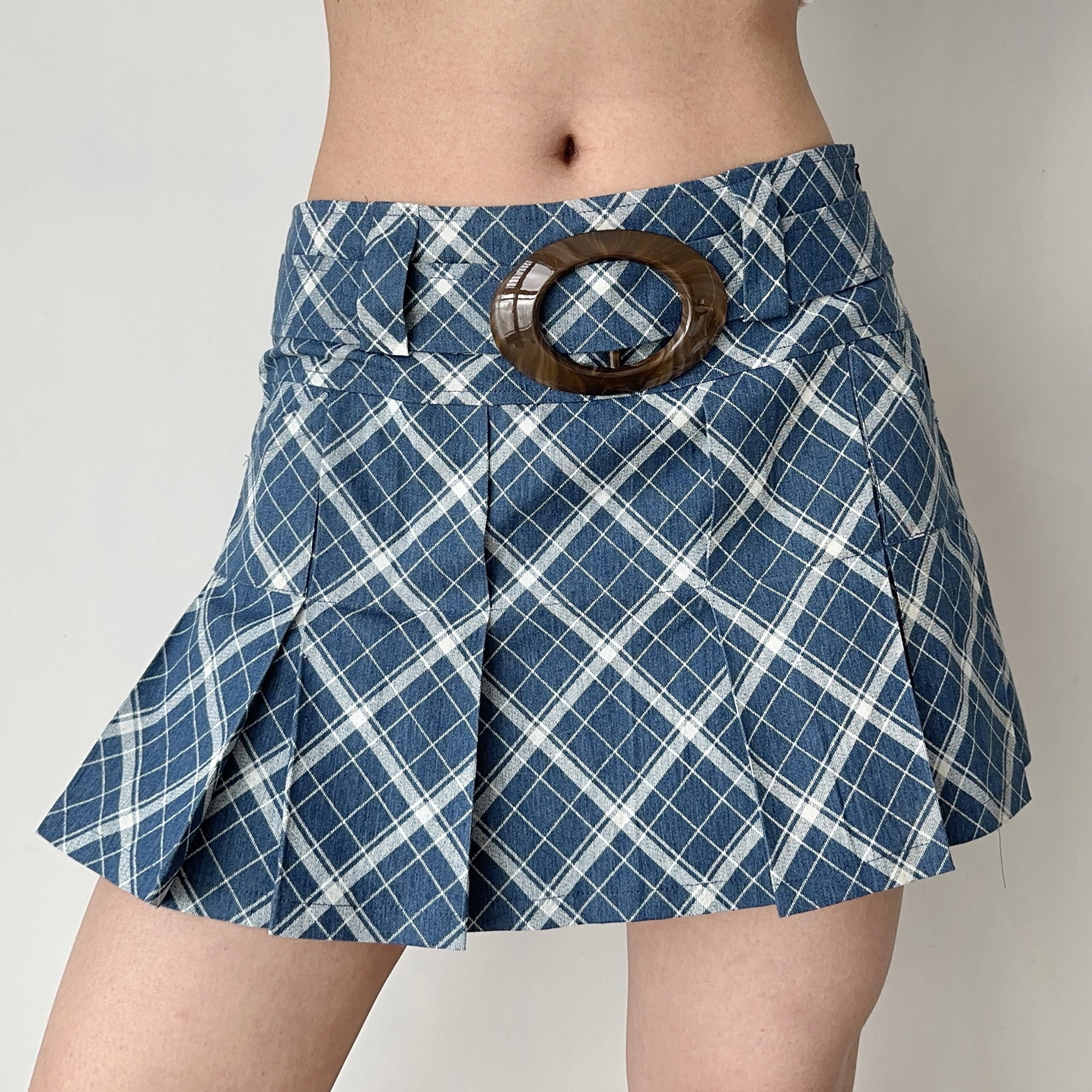 Vintage-Inspired Women's A-Line Plaid Pleated Skirt with Wide Waistband - Anti-Exposure Short Skirt for 90s Y2K Style Vintage-Inspired Women's A-Line Plaid Pleated Skirt with Wide Waistband - Anti-Exposure Short Skirt for 90s Y2K Style