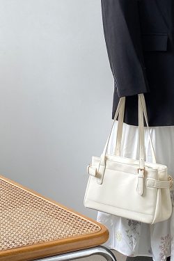 Vintage Korean Style Women's Tote Bag - High-End Large Capacity Handheld Commuter Shoulder Bag for 2025