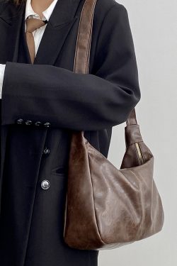 Vintage Large Capacity Shoulder Crossbody Bag for Women - Versatile Commuter Style for College and Everyday Use