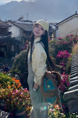 Vintage Washed Denim Overalls for Women - Casual Wide-Leg Jumpsuit for Spring/Summer 2025, Y2K Inspired Fashion