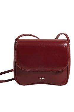 Wine Red Small Square Crossbody Bag for Women - 2025 Summer High-End Versatile Casual Mobile Phone Bag
