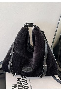 Winter Casual Suede Crossbody Bag - Large Capacity Commuter Backpack for Women - Multi-Use 2025 Trend