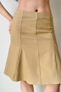 Women's Bodycon Fishtail Skirt - Mid-Waist A-Line Design, Versatile and Slimming European and American Style