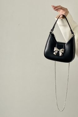 Women's Bow Chain Bag - Exquisite Niche Design for Spring and Summer, Small Crossbody Shoulder Bag