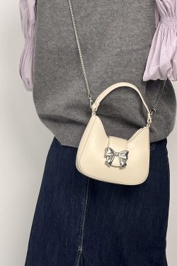 Women's Bowknot Chain Bag - Japanese & Korean Style Crossbody Handheld Small Bag - Fresh 2025 Design for Trendy Fashion