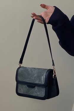 Women's Color-Block Vintage Small Square Bag - Versatile Underarm, Handheld, Shoulder, and Crossbody Style for 2025 Fashion