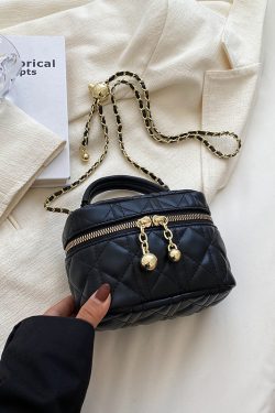 Women's Diamond-Pattern Chain Crossbody Bag, Stylish Small Square Bag for Spring/Summer 2025 Fashion Trends