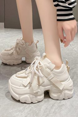 Women's European Station Dad Shoes - 2023 Autumn Short Height Thick-Soled Retro Casual Sports Footwear