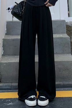 Women's Gray Wide-Leg Pants - Summer Soft Flowy Casual Trousers, Versatile Loose Fit for Effortless Style