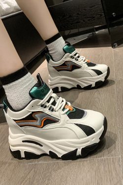 Women's Height-Increasing Dad Shoes - Soft-Soled Thick-Soled Sports Sneakers for Casual Wear - Trendy Autumn Winter 2024 Style
