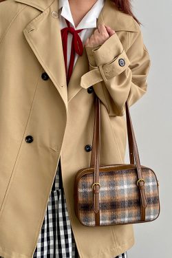 Women's Large Capacity Retro Plaid Tote Bag - Spring Summer Shoulder Underarm Bag for 2025 Fashion