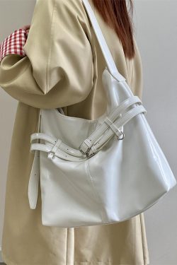 Women's Large Capacity Tote Bag - Korean Style Oil Leather Versatile Shoulder & Crossbody Bag for Everyday Use