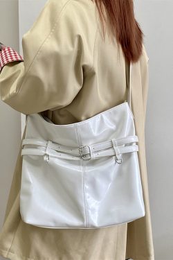 Women's Large Capacity Tote Bag - Korean Style Oil Leather Versatile Shoulder & Crossbody Bag for Everyday Use