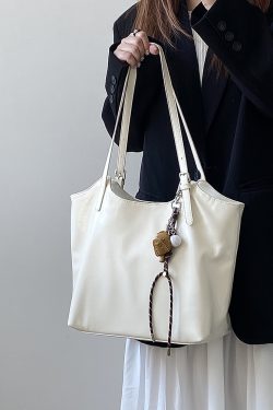 Women's Large Capacity Tote Bag - Korean Style Simple Versatile Commuter Shoulder Handbag for Everyday Use