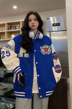 Women's Loose Baseball Jacket - Casual Spring Coat, Versatile Top for Students, Trendy Streetwear Style