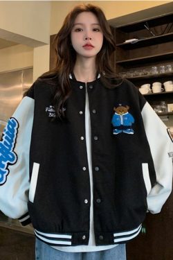 Women's Loose Baseball Jacket - Casual Spring Coat, Versatile Top for Students, Trendy Streetwear Style