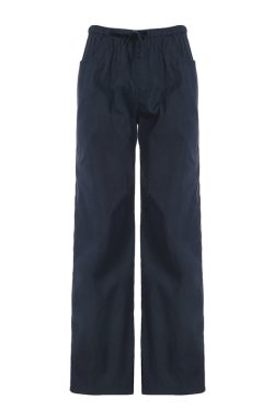 Women's Low Waist Elastic Drawstring Loose Long Pants - Deep Blue Draped Wide Leg Casual Street Style