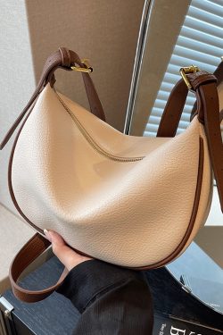 Women's Minimalist Textured Tote Bag - Casual Versatile Underarm Crossbody Bag for Summer 2025 Retro Fashion