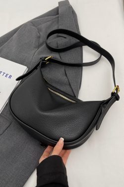 Women's Minimalist Textured Tote Bag - Casual Versatile Underarm Crossbody Bag for Summer 2025 Retro Fashion