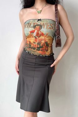 Women's Off-Shoulder Strapless Top - European and American Style Short Printed Wrap Vest for Hot Girl Look