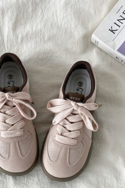 Women's Pink Platform Sneakers - Ugly Cute Big Head Design, Thick-Soled Casual Sports Shoes, 2025 Spring Style