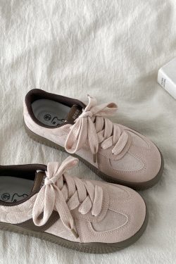 Women's Pink Platform Sneakers - Ugly Cute Big Head Design, Thick-Soled Casual Sports Shoes, 2025 Spring Style