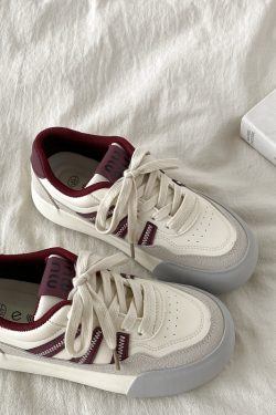 Women's Retro Color-Block Thick-Soled Sneakers - Versatile Casual Sports Shoes for 2025