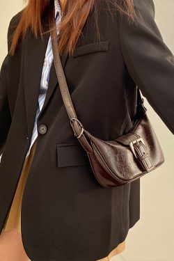 Women's Retro Korean Style Underarm Horn Bag - Spring Summer Crossbody Small Shoulder Bag for 2025