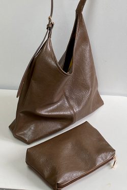 Women's Retro Large Capacity Tote Bag - Spring Summer 2025 Niche Design Crossbody Shoulder Bag for Commuting