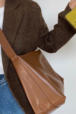 Women's Retro Large Tote Bag - Spring Summer 2025 Crossbody Shoulder Bag with Niche Design