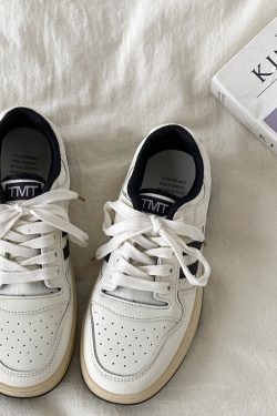 Women's Retro Thick-Soled White Sneakers - 2025 Spring Sports Casual Shoes, Versatile Design for Everyday Style