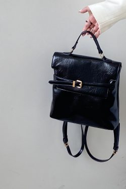 Women's Retro Tote Bag - Korean Style High-End Commuter Backpack, Versatile Design for Everyday Use, 2025 Trendy Aesthetic