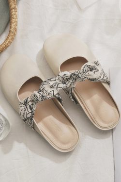 Women's Sheepskin Backless Open-Toe Half Slippers - French Style Summer Footwear, 2025 New Model for Outdoor Comfort