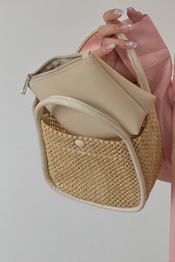 Women's Spring Summer Small Bucket Bag - Niche Design Shoulder Crossbody Handbag with Matching Mother Bag
