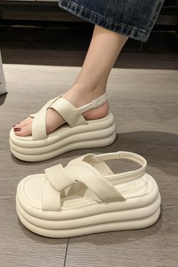 Women's Summer 2025 Platform Casual Sandals - Thick-Soled, Height-Increasing, Versatile Beach Footwear