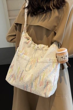 Women's Summer Canvas Tote Bag, Versatile Commuter Crossbody with Large Capacity, Casual Style for Students and Everyday Use