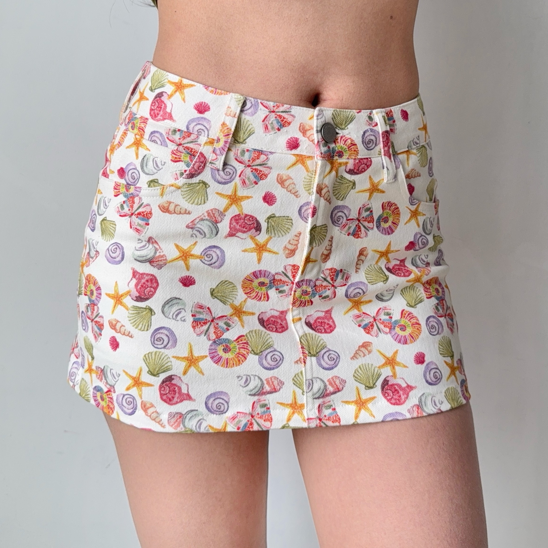 Women's Summer Fun Shell Print Half Skirt - DIY European American Style Anti-Exposure Short Skirt Pants Women's Summer Fun Shell Print Half Skirt - DIY European American Style Anti-Exposure Short Skirt Pants