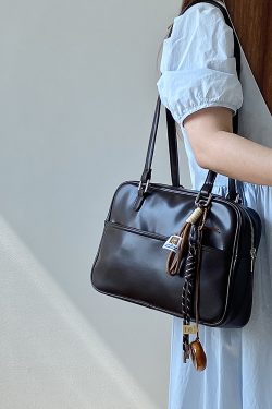 Women's Vintage Multi-Functional Large Capacity Briefcase Shoulder Bag - Korean Style Fashion Backpack for 2025