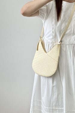 Women's Woven Handheld Underarm Bag - High-End Spring/Summer Crossbody Bag with Niche Design