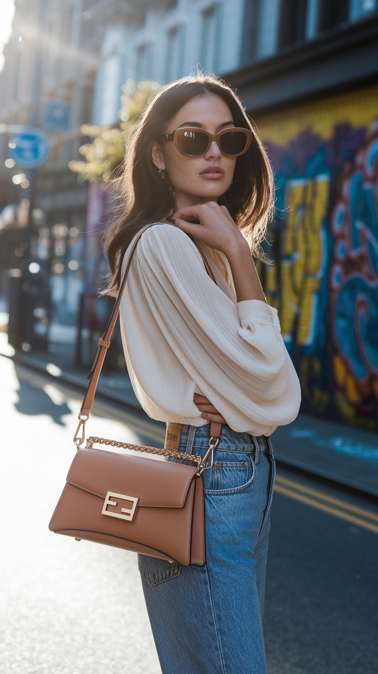 Fendi Mama Baguette: The Iconic Bag for Modern Moms outfit idea